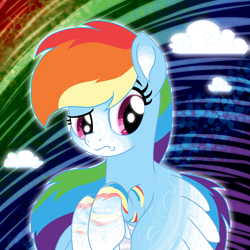 Size: 2000x2000 | Tagged: safe, artist:tiberioustat2s, derpibooru import, rainbow dash, pegasus, pony, alternate design, base used, high res, solo