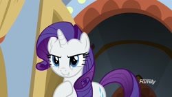 Size: 1920x1080 | Tagged: safe, screencap, rarity, pony, unicorn, friendship university, >:d, evil grin, grin, smiling, smirk, solo