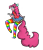 Size: 1471x1712 | Tagged: safe, artist:kaywhitt, pinkie pie, earth pony, pony, clothes, rainbow socks, socks, solo, striped socks