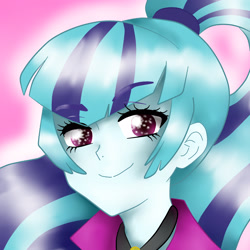 Size: 2048x2048 | Tagged: safe, artist:kianamai, artist:miru2003, sonata dusk, equestria girls, :>, bust, looking at you, portrait, smiling, solo