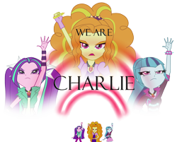 Size: 1500x1207 | Tagged: safe, artist:akarnis, adagio dazzle, aria blaze, sonata dusk, equestria girls, charlie hebdo, je suis charlie