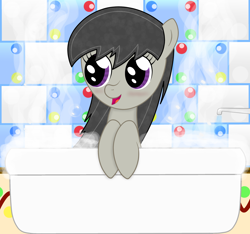 Size: 2242x2101 | Tagged: safe, artist:megaman174, octavia melody, earth pony, pony, bath, simple background, white background