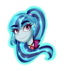 Size: 1190x1335 | Tagged: safe, artist:neonaquarius, sonata dusk, equestria girls, rainbow rocks, bust, portrait, simple background, smiling, solo, transparent background