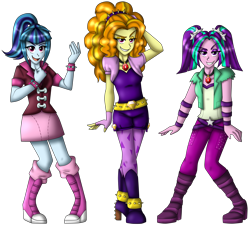 Size: 3129x2823 | Tagged: safe, artist:namygaga, adagio dazzle, aria blaze, sonata dusk, equestria girls, rainbow rocks, the dazzlings