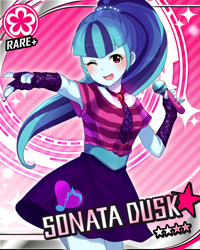 Size: 640x800 | Tagged: safe, artist:weiliy, sonata dusk, equestria girls, rainbow rocks, armpits, idolmaster, nail polish, parody, pixiv, solo