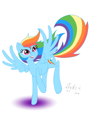 Size: 7016x9921 | Tagged: safe, artist:zeloshoney, derpibooru import, rainbow dash, pegasus, pony, female, happy, mare, simple background, smiling, solo, spread wings, transparent background, wings