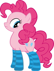 Size: 774x1031 | Tagged: safe, artist:tabrony23, pinkie pie, earth pony, pony, clothes, female, mare, simple background, socks, solo, striped socks, transparent background, vector