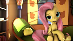 Size: 3840x2160 | Tagged: safe, artist:funsketch, fluttershy, pegasus, pony, 3d, assertive fluttershy, cute, dreamworks face, shyabetes, source filmmaker