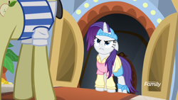 Size: 1920x1080 | Tagged: safe, screencap, flim, rarity, pony, unicorn, friendship university, animation error, backwards ballcap, baseball cap, cap, hat, plainity