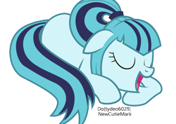 Size: 3508x2480 | Tagged: safe, artist:newcutiemark, sonata dusk, cute, simple background, sleeping, solo, sonatabetes, transparent background