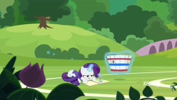 Size: 1920x1080 | Tagged: safe, screencap, rarity, pony, unicorn, the end in friend, basket, drawing, magic, pencil, solo