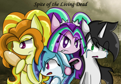 Size: 1966x1368 | Tagged: safe, artist:xxsactaviaxx, adagio dazzle, aria blaze, sonata dusk, oc, ponified, the dazzlings