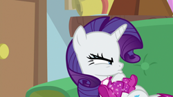 Size: 1280x720 | Tagged: safe, screencap, rarity, pony, unicorn, the end in friend, boots, crossed hooves, female, glitter boots, mare, pouting, shoes, solo, starlight's office