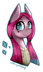 Size: 258x432 | Tagged: safe, artist:starsymphonystela, pinkie pie, earth pony, pony, clothes, harley quinn, pinkamena diane pie, pinkie quinn, solo