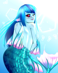 Size: 2400x3000 | Tagged: safe, artist:idky-hannahfu, sonata dusk, siren, equestria girls, solo, underwater