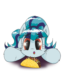 Size: 2000x2000 | Tagged: safe, artist:thegamefilmguruman, sonata dusk, equestria girls, cute, equestria girls ponified, ponified, simple background, solo, sonatabetes, sonataco, taco, transparent background