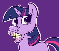 Size: 552x479 | Tagged: safe, artist:rustydooks, derpibooru import, twilight sparkle, adorkable, cute, dork, flehmen response, hoers, horses doing horse things, lip curl, looking at you, smiling, solo, teeth