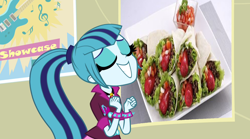 Size: 1280x714 | Tagged: safe, edit, screencap, sonata dusk, equestria girls, rainbow rocks, hot dog, sonataco, taco