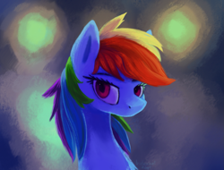 Size: 1835x1396 | Tagged: safe, artist:iridescentadopt, derpibooru import, rainbow dash, pegasus, pony, bust, portrait, solo