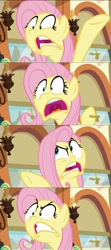 Size: 1000x2250 | Tagged: safe, screencap, fluttershy, pegasus, pony, buckball season, angry, faic, flutterrage