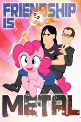 Size: 667x1000 | Tagged: safe, artist:pixelkitties, pinkie pie, earth pony, pony, brütal, charles foster offdensen, crossover, metal, metalocalypse, nathan explosion