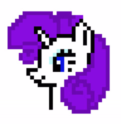 Size: 1600x1650 | Tagged: safe, rarity, pony, unicorn, 8-bit, female, horn, mare, pixel art, white coat