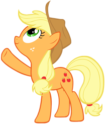 Size: 966x1136 | Tagged: safe, artist:cloudyglow, applejack, earth pony, pony, simple background, solo, transparent background, vector