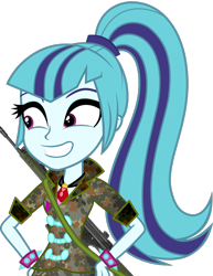 Size: 786x1016 | Tagged: safe, edit, sonata dusk, equestria girls, /k/, camouflage, flecktarn, gun, h&k g3, ptr 91, solo