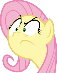 Size: 6143x7920 | Tagged: safe, artist:pink1ejack, fluttershy, pegasus, pony, buckball season, absurd resolution, peeved, simple background, solo, transparent background