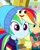 Size: 332x419 | Tagged: safe, derpibooru import, screencap, applejack, rainbow dash, better together, equestria girls, holidays unwrapped, cropped, face, logo, plusplus