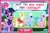 Size: 838x556 | Tagged: safe, derpibooru import, aloe, lotus blossom, twilight sparkle, advertisement, gameloft, masseuse pony, my little pony logo, official