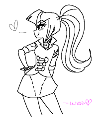 Size: 464x549 | Tagged: safe, artist:rileyav, sonata dusk, equestria girls, rainbow rocks, monochrome, solo