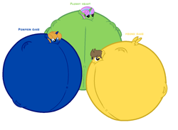 Size: 1234x904 | Tagged: safe, artist:mintydrop2013, artist:shera5, pound cake, princess flurry heart, pumpkin cake, blueberry, blueberry inflation, cute, food, food transformation, fruit, green apple, inflation, looking at you, older, pineapple, trace