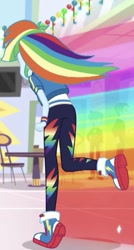 Size: 370x690 | Tagged: safe, derpibooru import, screencap, rainbow dash, better together, equestria girls, holidays unwrapped, cropped, female, rainbow trail, solo focus