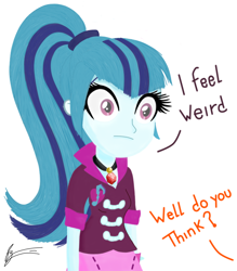 Size: 2800x3200 | Tagged: safe, artist:jessesmash32, sonata dusk, equestria girls, dialogue, stare, starenata, thousand yard stare