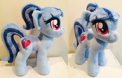 Size: 1024x660 | Tagged: safe, artist:plushypuppy, sonata dusk, earth pony, pony, disguise, disguised siren, equestria girls ponified, female, irl, mare, photo, plushie, ponified, solo, standing