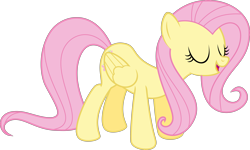 Size: 7184x4320 | Tagged: safe, artist:iknowpony, fluttershy, pegasus, pony, green isn't your color, .svg available, absurd resolution, cute, cutie mark, eyes closed, female, hooves, mare, open mouth, shyabetes, simple background, smiling, solo, transparent background, vector, wings