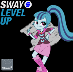 Size: 734x728 | Tagged: safe, sonata dusk, equestria girls, audio cover, clothes, female, solo, sway, two toned hair