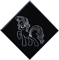 Size: 2500x2524 | Tagged: safe, artist:malte279, rarity, pony, unicorn, craft, engraving, glass engraving, mirror, mirror engraving, outlines only, wip