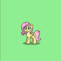 Size: 400x399 | Tagged: safe, fluttershy, pegasus, pony, female, mare, pixel art, pony town, solo