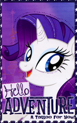 Size: 268x429 | Tagged: safe, rarity, pony, unicorn, my little pony: the movie, holiday, official, scan, solo, valentine's day, valentine's day card