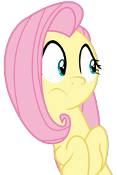 Size: 1947x2903 | Tagged: safe, artist:sketchmcreations, fluttershy, pegasus, pony, buckball season, nope, simple background, solo, transparent background, vector