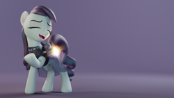 Size: 1920x1080 | Tagged: safe, alternate version, artist:therealdjthed, derpibooru import, coloratura, earth pony, pony, 3d, 3d model, blender, cycles, cycles render, female, mare, model:djthed, raised hoof, rara, singing, smiling, solo, wallpaper