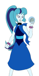 Size: 439x850 | Tagged: safe, artist:combatkaiser, sonata dusk, equestria girls, bracelet, clothes, clothes swap, cosplay, crossover, fusion, lapis lazuli (steven universe), simple background, sonataco, steven universe, taco, transparent background, water bubble