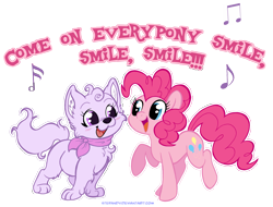 Size: 5219x3975 | Tagged: safe, artist:stepandy, pinkie pie, oc, earth pony, pony, female, mare, pink coat, pink mane, smile song