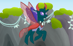 Size: 1920x1200 | Tagged: safe, artist:sutekh94, derpibooru import, pharynx, changedling, changeling, to change a changeling, prince pharynx, solo, wallpaper