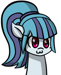 Size: 597x730 | Tagged: safe, artist:memorible, sonata dusk, :3, cute, looking at you, ponified, smiling, solo, sonatabetes