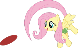 Size: 15629x9565 | Tagged: safe, artist:twls7551, fluttershy, pegasus, pony, buckball season, .ai available, absurd resolution, clothes, cute, flying, jersey, shyabetes, simple background, solo, transparent background, vector
