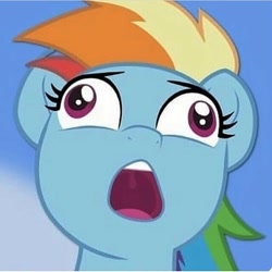 Size: 640x640 | Tagged: safe, derpibooru import, screencap, rainbow dash, pegasus, pony, my little pony: the movie, ahegao, burp, bust, cropped, derp face, didney worl, faic, female, mare, open mouth, out of context, portrait, solo