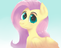 Size: 1280x1024 | Tagged: safe, artist:cosmic-pincel, fluttershy, pegasus, pony, looking at you, smiling, solo